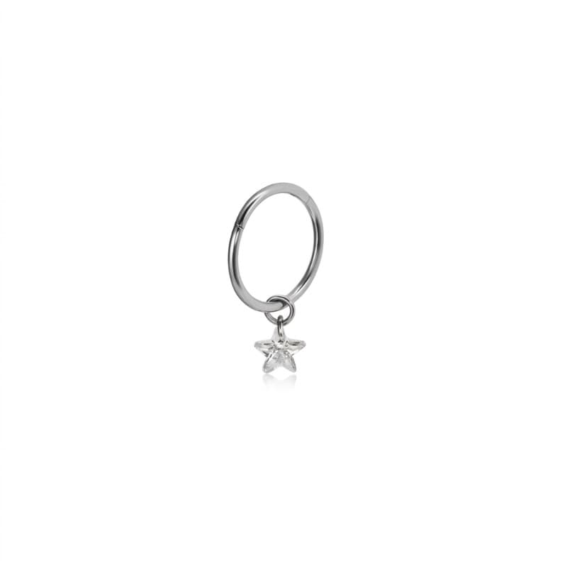 Khuyên tai vòng tròn sao lấp lánh